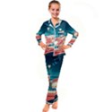 Bridge Transportation Train Toys Kids  Satin Long Sleeve Pajamas Set View1