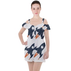 Img 20230716 190400 Img 20230716 190422 Ruffle Cut Out Chiffon Playsuit