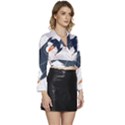Img 20230716 190400 Img 20230716 190422 Long Sleeve Tie Back Satin Wrap Top View3