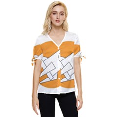 Img 20230716 190422 Bow Sleeve Button Up Top