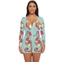 Seahorse Seashell Starfish Shell Long Sleeve Boyleg Swimsuit View1