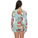 Seahorse Seashell Starfish Shell Long Sleeve Boyleg Swimsuit View4