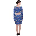 Sea Fish Blue Submarine Animal Top and Skirt Sets View2
