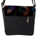 Peacock Feathers Nature Feather Pattern Flap Closure Messenger Bag (S) View1