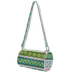 Ukraine Ornament Pattern Symbolism Geometric Mini Cylinder Bag