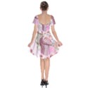 Women with flowers Short Sleeve Bardot Dress View2