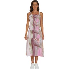 Women With Flowers Sleeveless Shoulder Straps Boho Dress