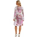 Women with flowers Long Sleeve Dress With Pocket View4