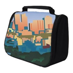 City Buildings Urban Dawn Full Print Travel Pouch (small)