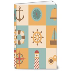 Nautical Elements Collection 8  X 10  Softcover Notebook