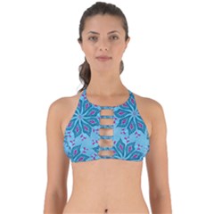 Flower Template Mandala Nature Blue Sketch Drawing Perfectly Cut Out Bikini Top