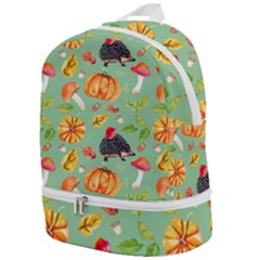 Autumn Seamless Background Leaves Wallpaper Texture Zip Bottom Backpack