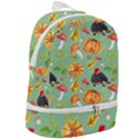 Autumn Seamless Background Leaves Wallpaper Texture Zip Bottom Backpack View2