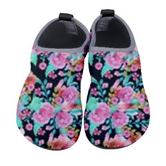 Flower Black Pink Women s Sock-style Water Shoes by flowerland