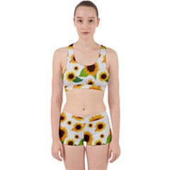Sunflower Flower Seamless Work It Out Gym Set