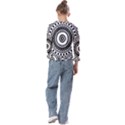 Circular Concentric Radial Symmetry Abstract Kids  Cuff Sleeve Top View2