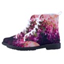 Pink Flower Men s High-Top Canvas Sneakers View2