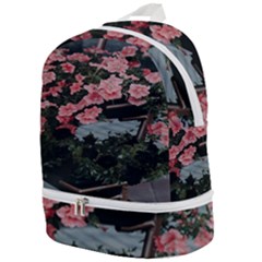 Pink Peony  Flower Zip Bottom Backpack by artworkshop