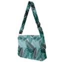 Background Pattern Texture Leaves Design Wallpaper Full Print Messenger Bag (M) View2