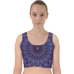 Shape Geometric Symmetrical Symmetry Wallpaper Velvet Racer Back Crop Top