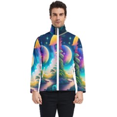 Jungle Moon Light Plants Space Men s Bomber Jacket