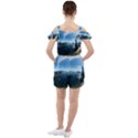 Futuristic City Fantasy Scifi Ruffle Cut Out Chiffon Playsuit View2