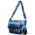 Futuristic City Fantasy Scifi Full Print Messenger Bag (L) View1