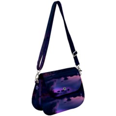 Lake Mountain Night Sea Flower Nature Saddle Handbag