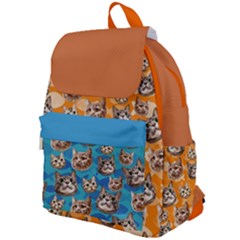 Cat Cute Top Flap Backpack by flowerland