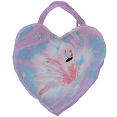Flamingo Giant Heart Shaped Tote by flowerland