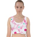 Wallpaper Pink Velvet Racer Back Crop Top View1