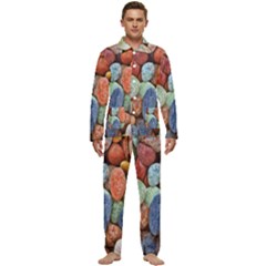 Stones Men s Long Sleeve Velvet Pocket Pajamas Set
