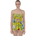 Robot Pattern Babydoll Tankini Top View1