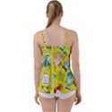 Robot Pattern Babydoll Tankini Top View2