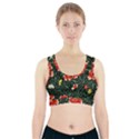 Background Vintage Japanese Design Sports Bra With Pocket View1