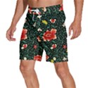 Background Vintage Japanese Design Men s Beach Shorts View2
