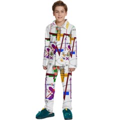 Mathematics Formula Physics School Kids  Long Sleeve Velvet Pajamas Set