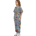 Cartoon Underwater Seamless Pattern With Crab Fish Seahorse Coral Marine Elements Kids  Tee and Pants Sports Set View2