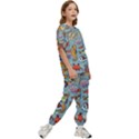 Cartoon Underwater Seamless Pattern With Crab Fish Seahorse Coral Marine Elements Kids  Tee and Pants Sports Set View3