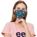 Variety Of Fish Illustration Turtle Jellyfish Art Texture Fitted Cloth Face Mask (Adult) View1