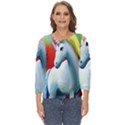Unicorn design Cut Out Wide Sleeve Top View1