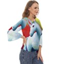 Unicorn design Cut Out Wide Sleeve Top View3