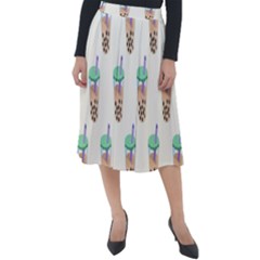 Cute Boba Classic Velour Midi Skirt 