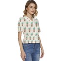 Cute boba Puffed Short Sleeve Button Up Jacket View3