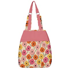 Floral Pattern Shawl Center Zip Backpack by flowerland