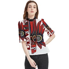 Devil2 Frill Neck Blouse