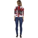 Devil2 Women s Draped Front 3/4 Sleeve Shawl Collar Jacket View4