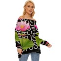 Lotus2 Off Shoulder Chiffon Pocket Shirt View3