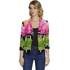 Lotus2 Women s Casual 3/4 Sleeve Spring Jacket