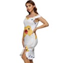 Cute Chick Off Shoulder Ruffle Split Hem Bodycon Dress View2